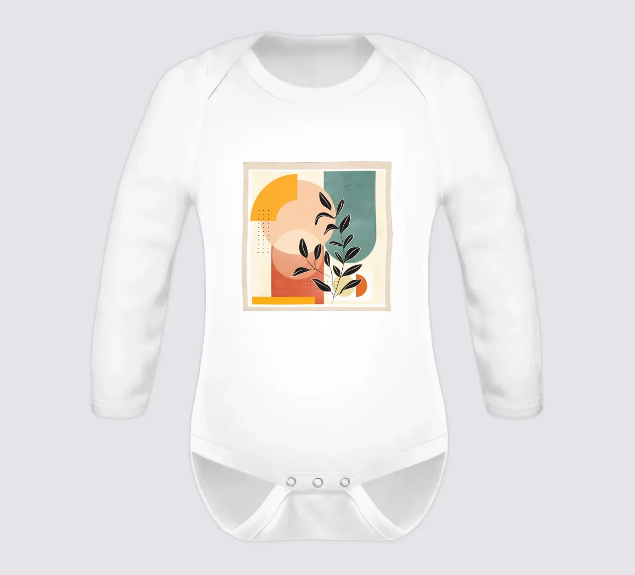 Tropical Geometry  02 long-sleeve baby romper by cityart