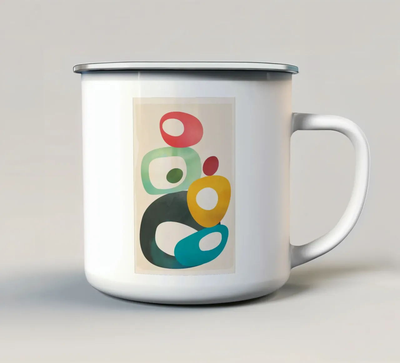 Mid-Century Modern Abstract Art 05 tazza in smalto da cityart