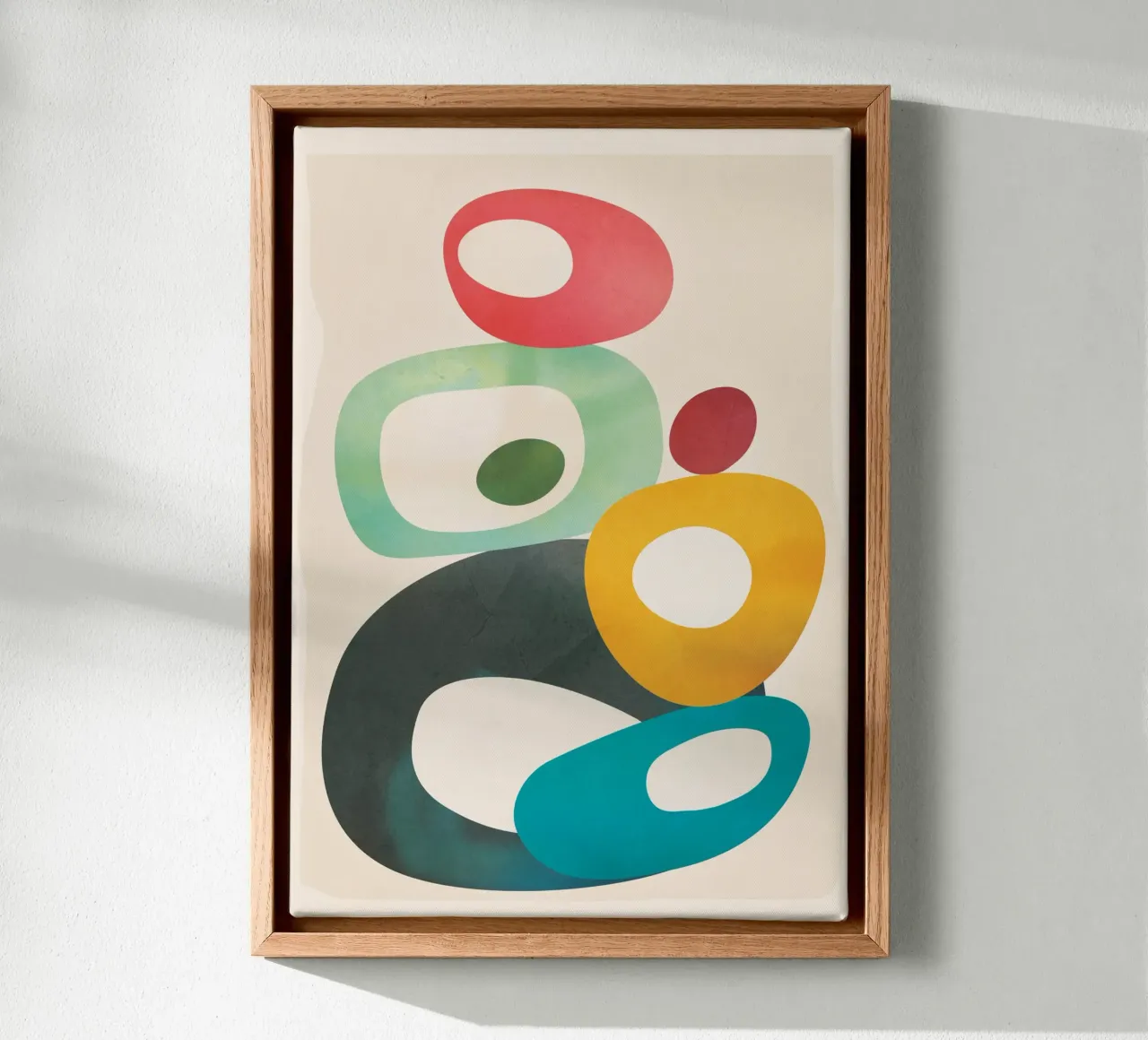 Mid-Century Modern Abstract Art 05 tela con Cornice a cassetta da cityart