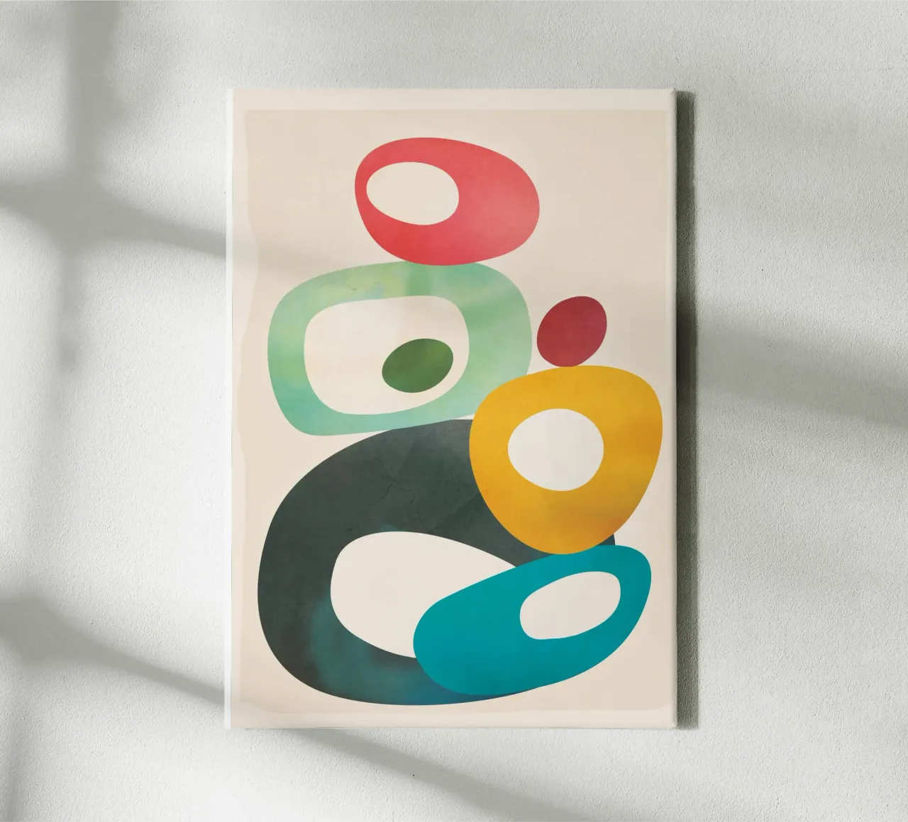 Mid-Century Modern Abstract Art 05 tela con Cornice a cassetta da cityart