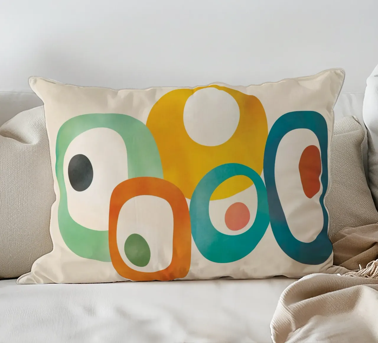 Mid-Century Modern Abstract Art 06 cuscino da cityart