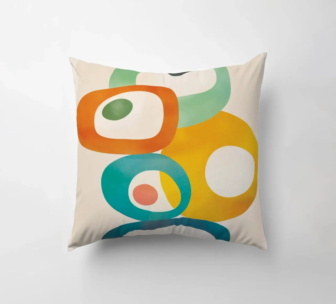 Mid-Century Modern Abstract Art 06 cuscino da cityart