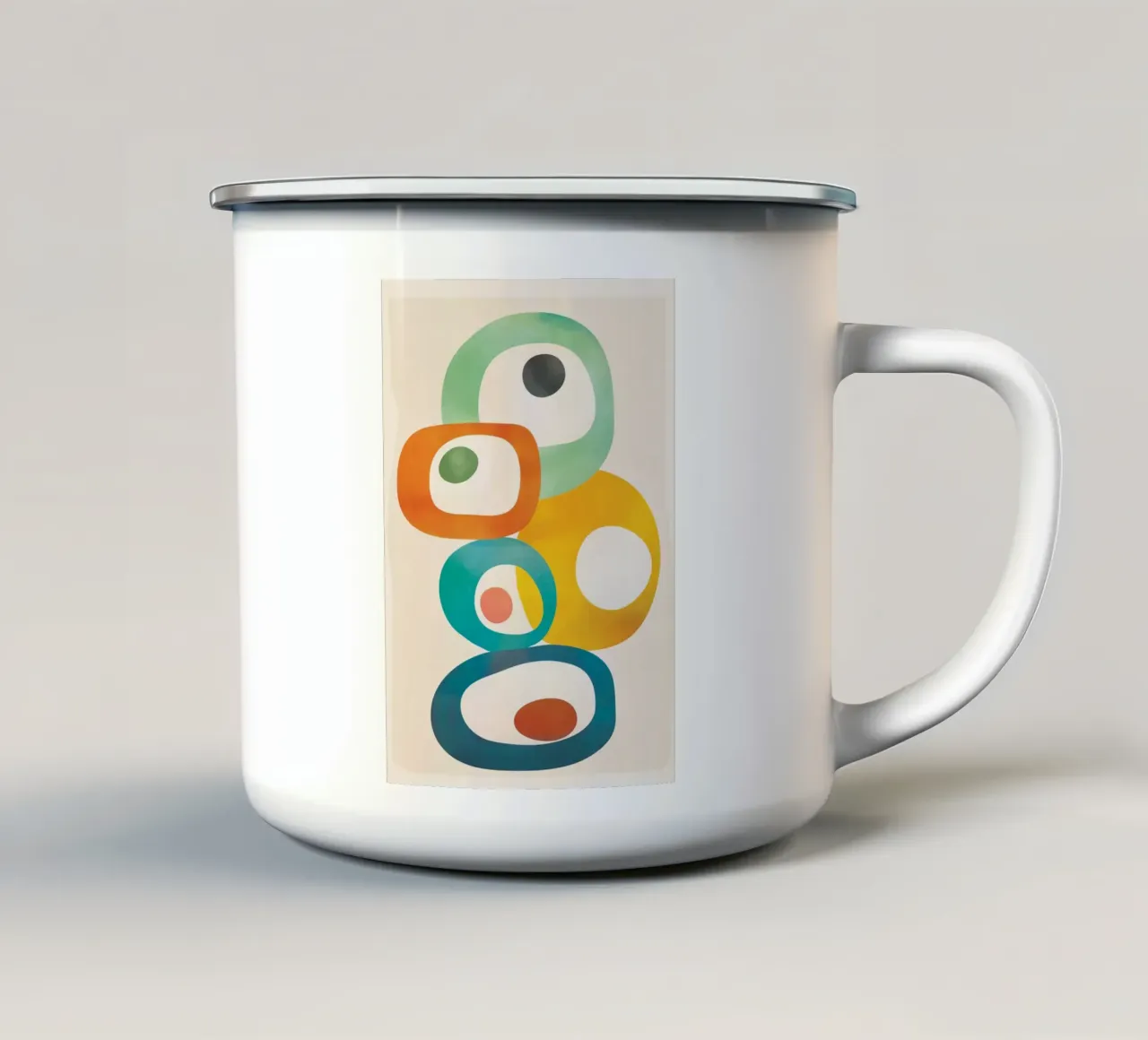 Mid-Century Modern Abstract Art 06 tazza in smalto da cityart