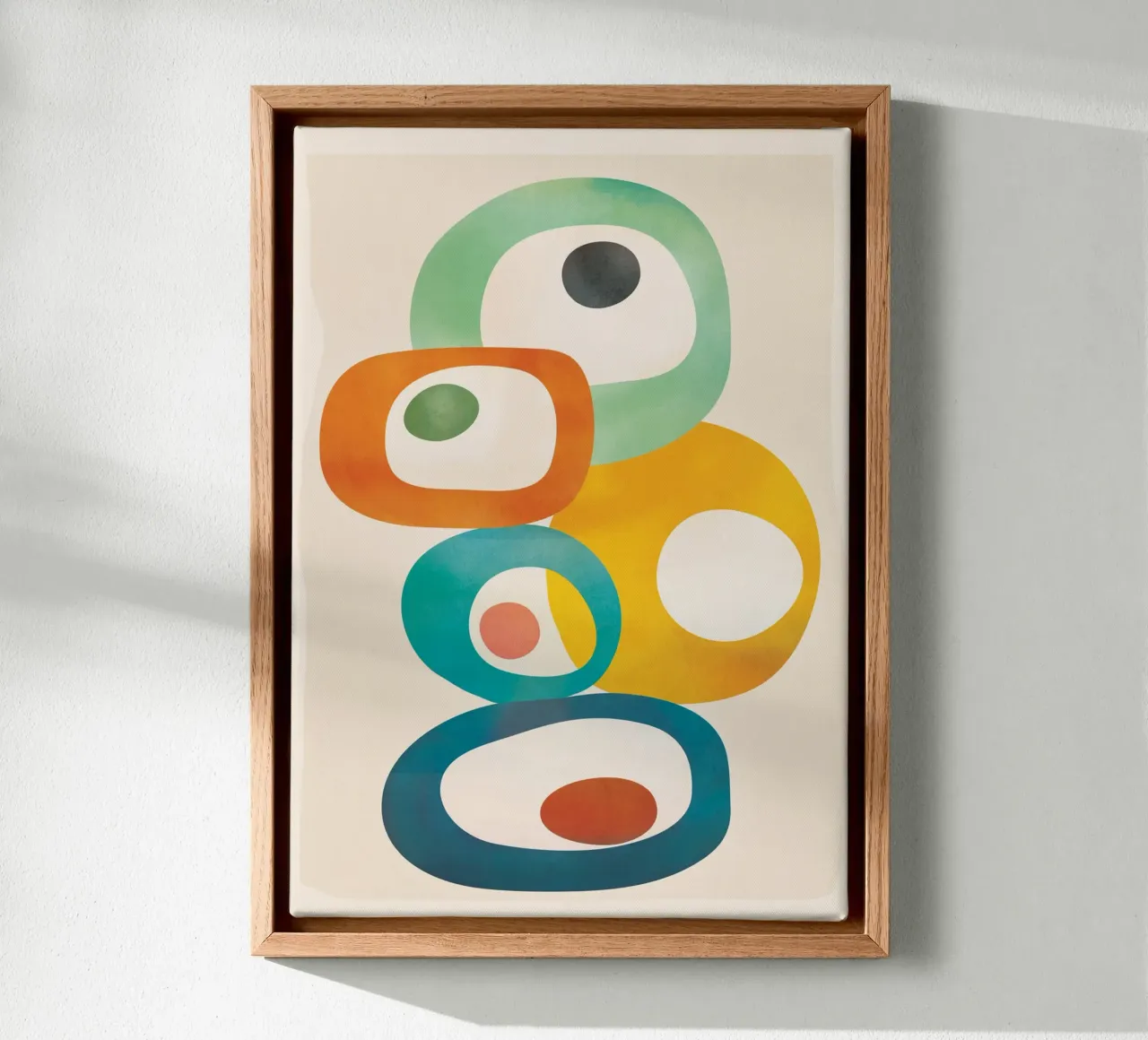 Mid-Century Modern Abstract Art 06 tela con Cornice a cassetta da cityart