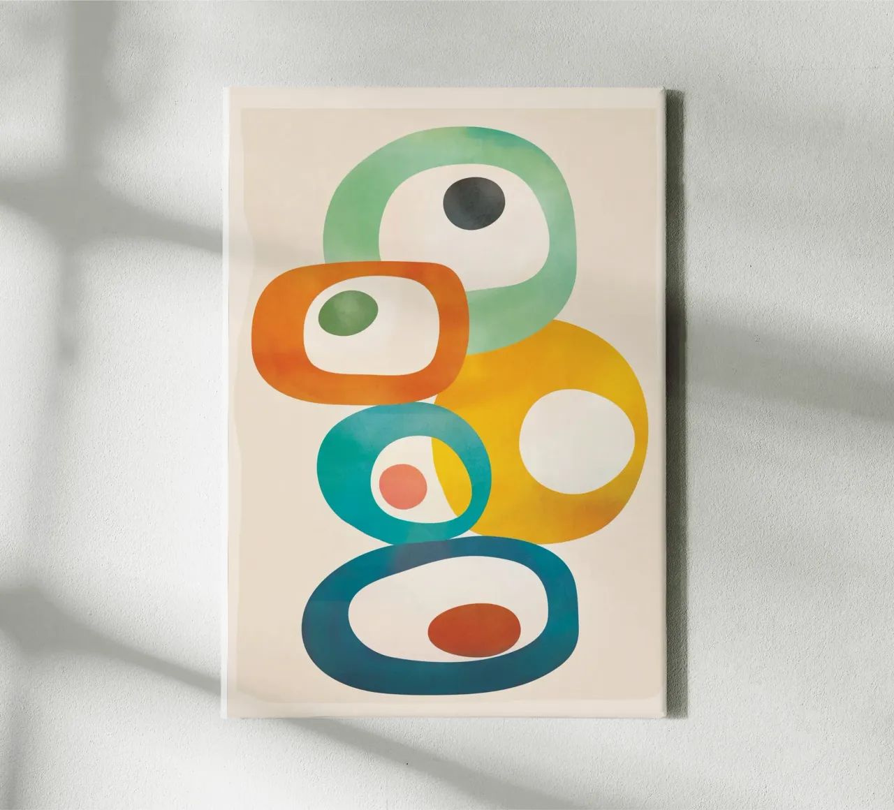 Mid-Century Modern Abstract Art 06 tela con Cornice a cassetta da cityart