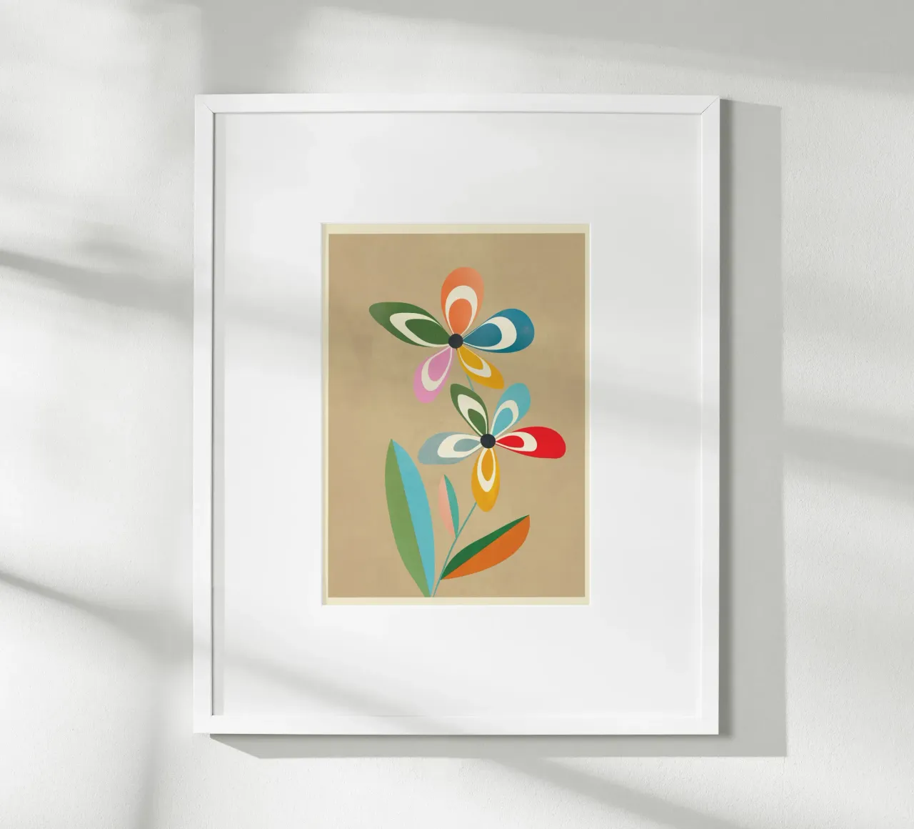 Mid-Century Abstract Flowers 02 carta hahnemühle da cityart