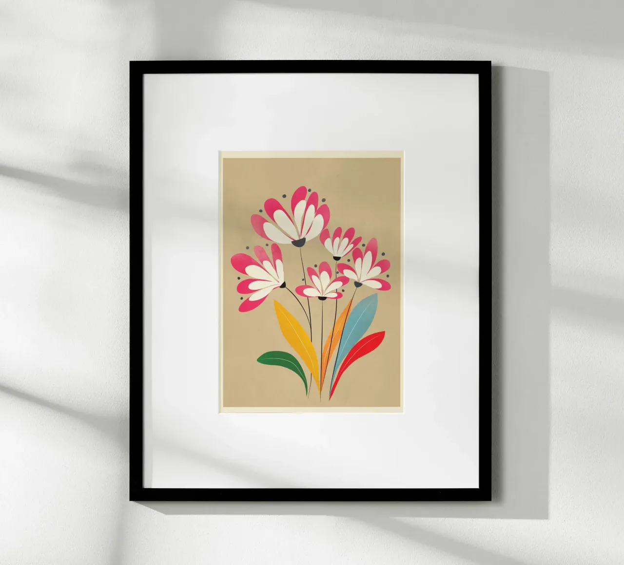 Mid-Century Abstract Flowers 07 poster da cityart