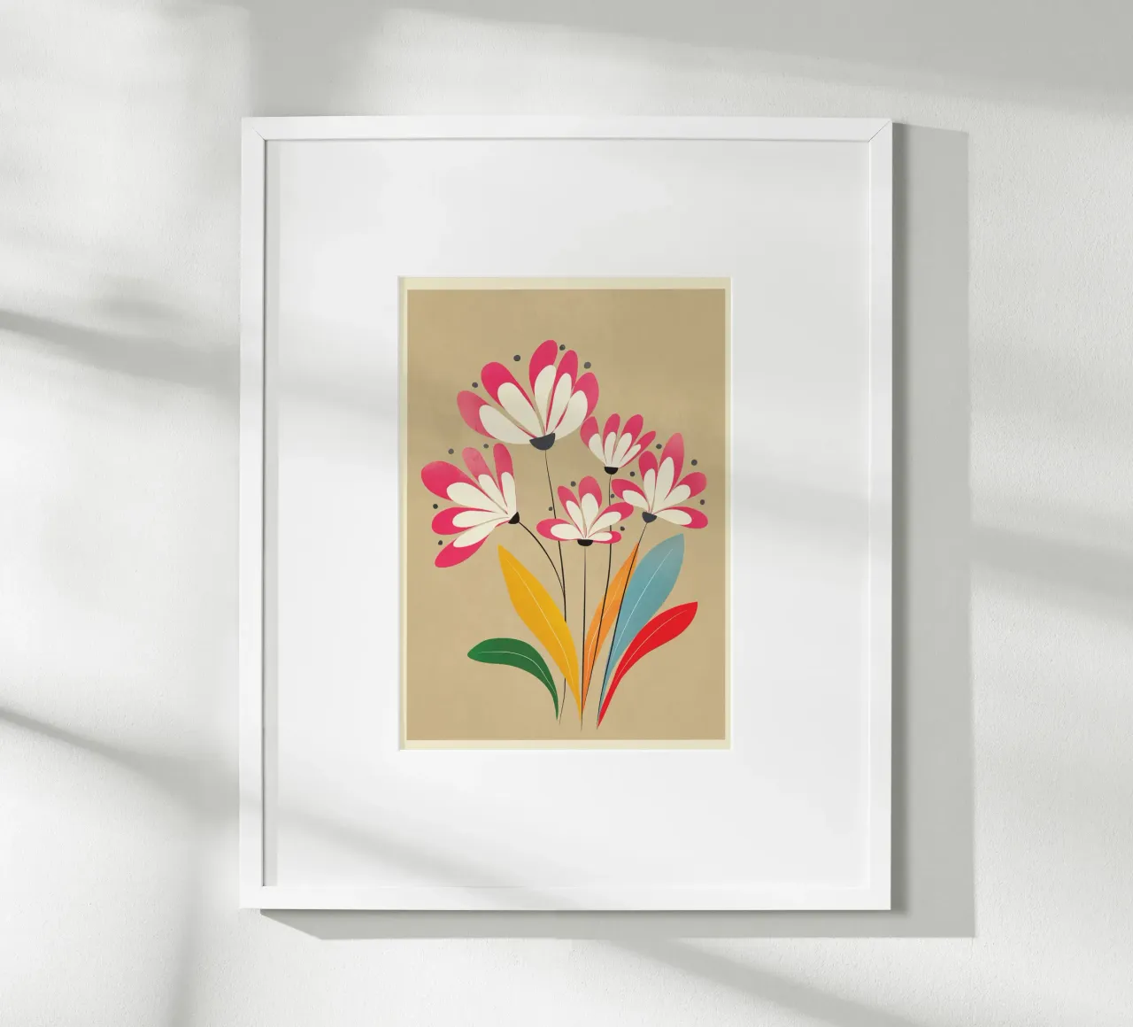Mid-Century Abstract Flowers 07 poster da cityart