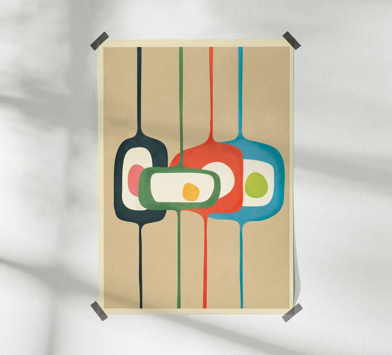 Mid-Century Abstract Balance 04 poster de cityart