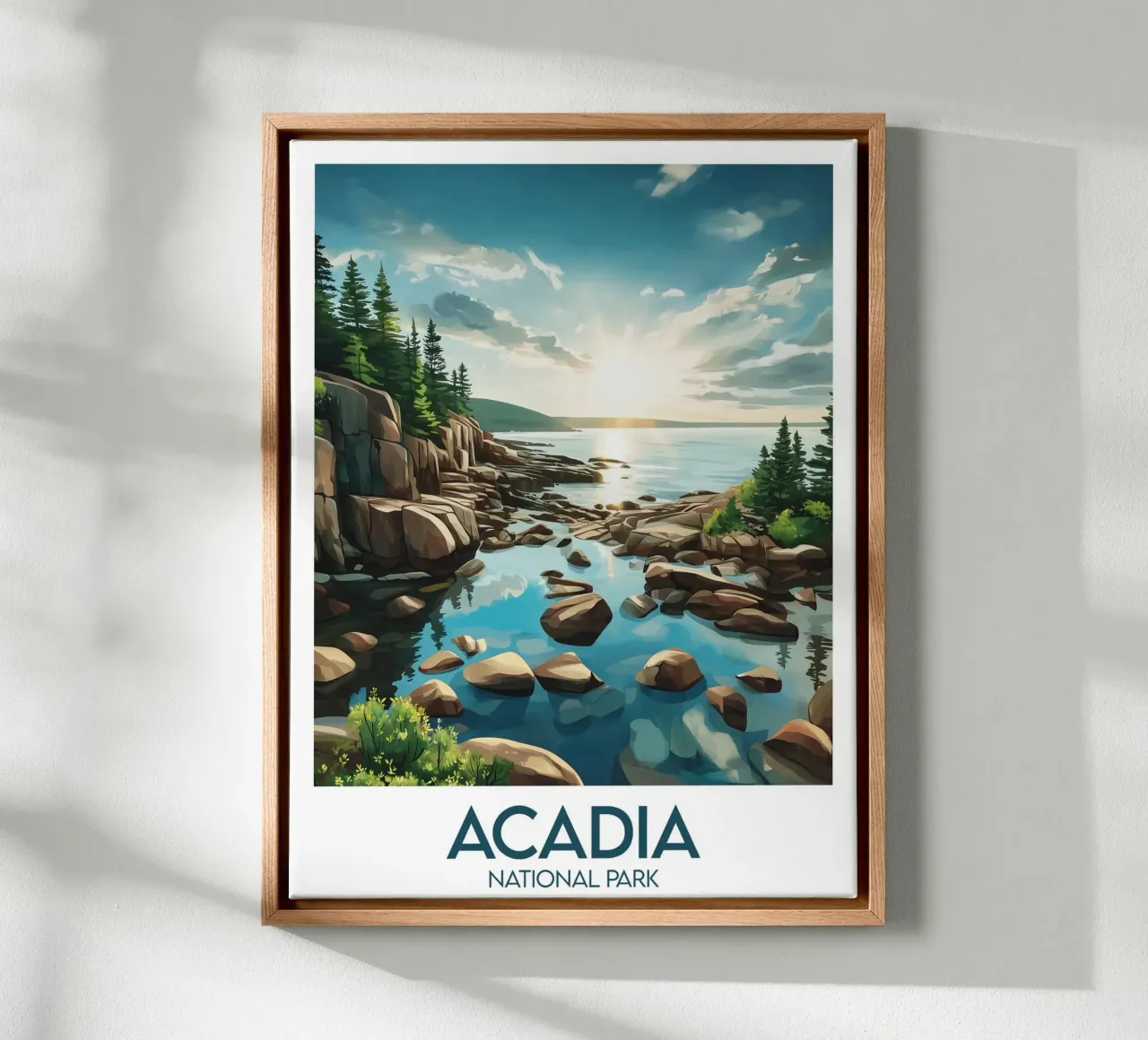 Affiche Parc national Acadia toile de Frame the World