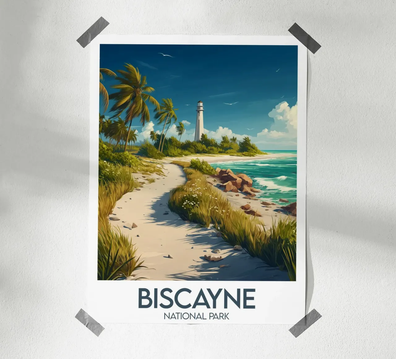 Poster del Parco Nazionale di Biscayne poster con telaio in plastica da Frame the World