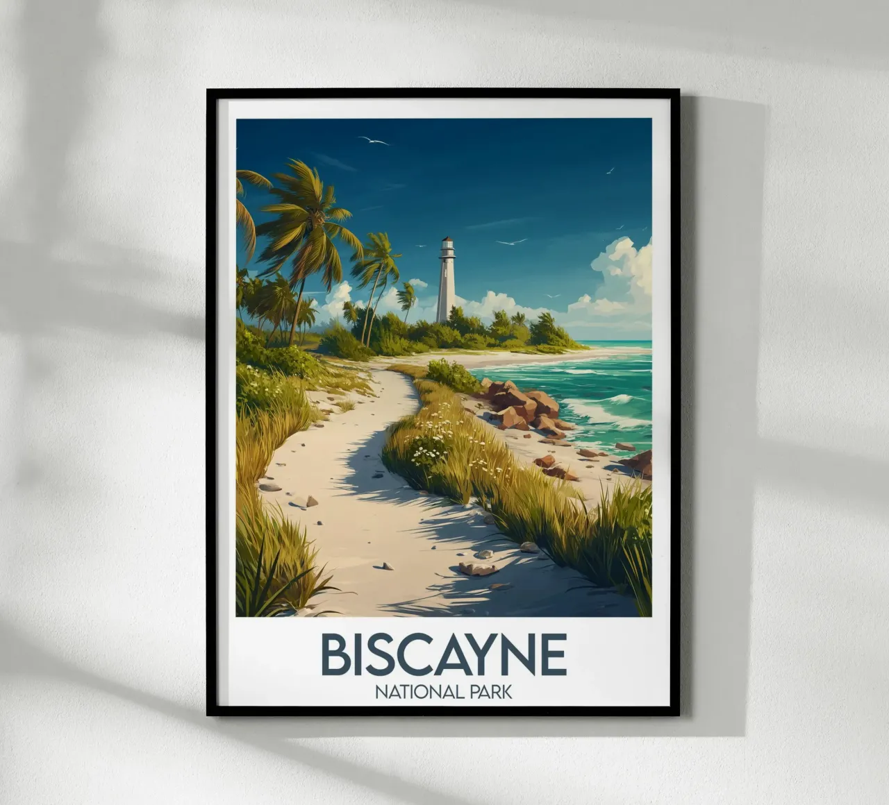 Poster del Parco Nazionale di Biscayne poster con telaio in plastica da Frame the World