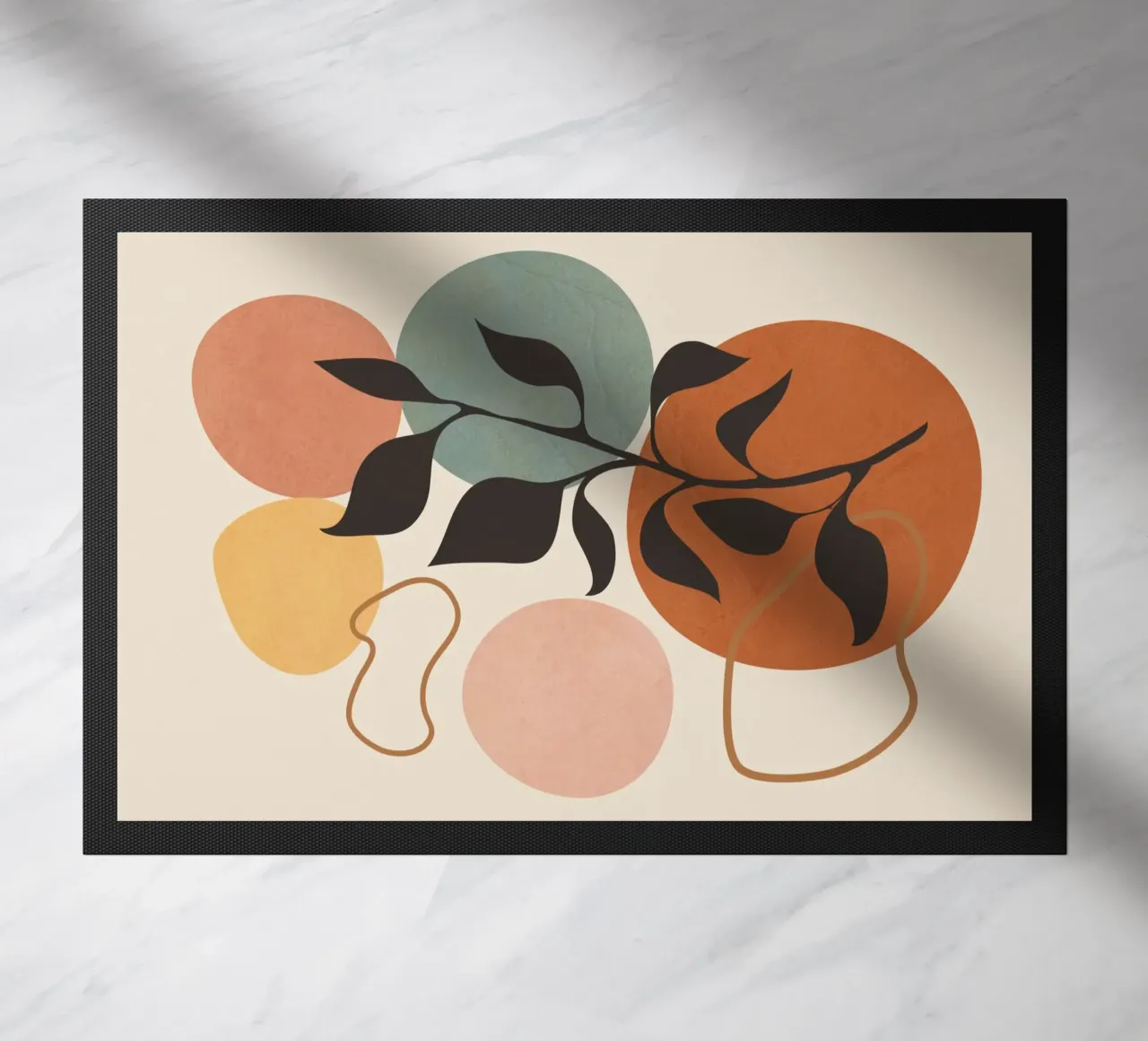 Abstract Minimal Shapes 23 deurmat van cityart