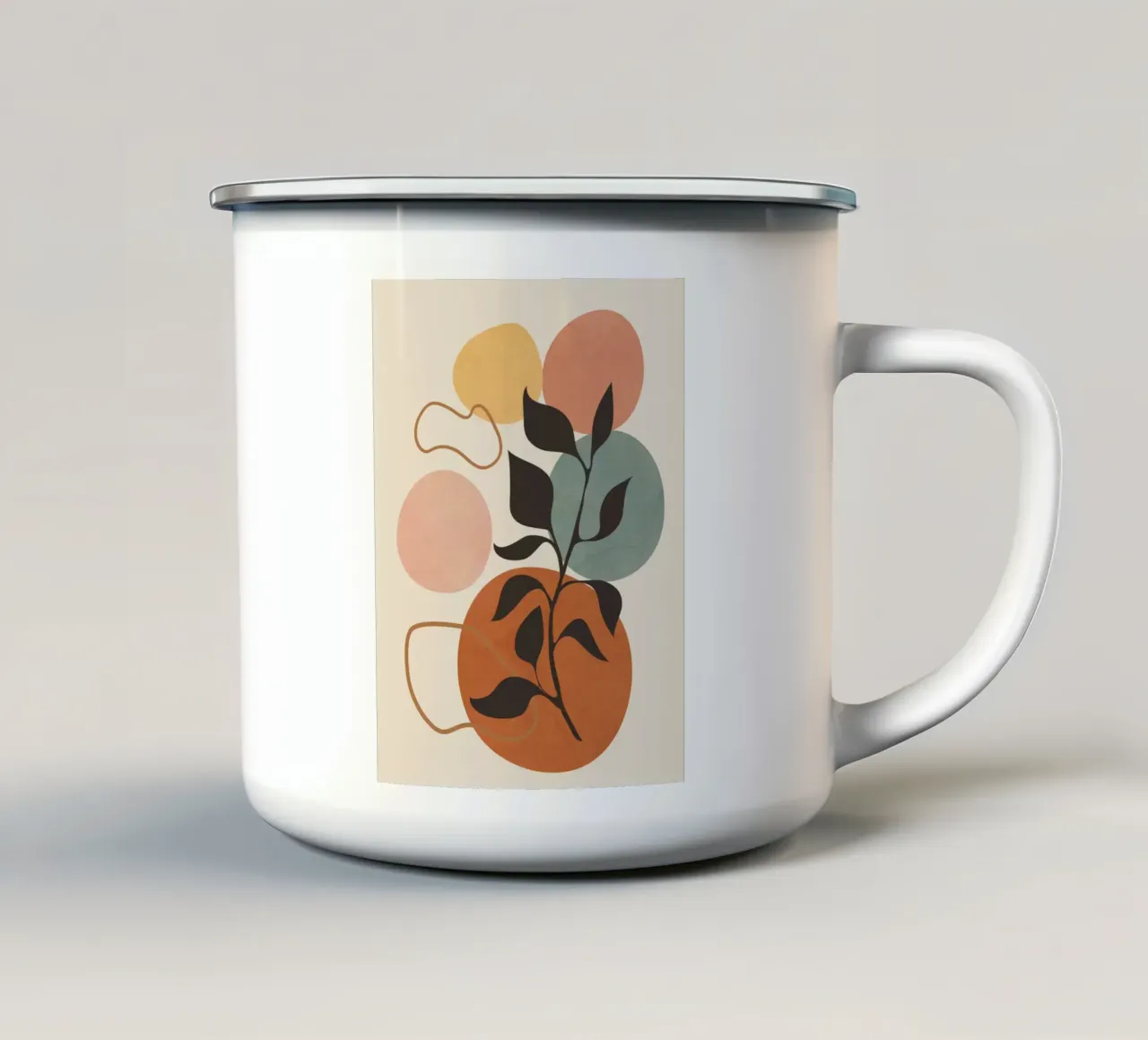 Abstract Minimal Shapes 23 mug en émail de cityart