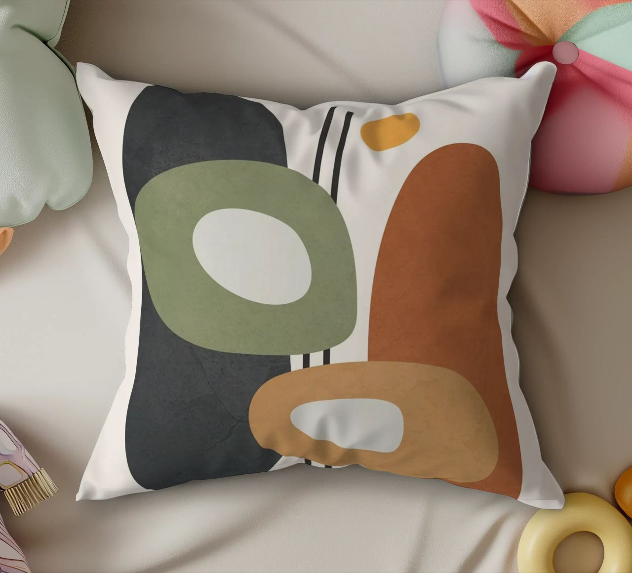 Modern Abstract Shapes 1 cuscino da cityart