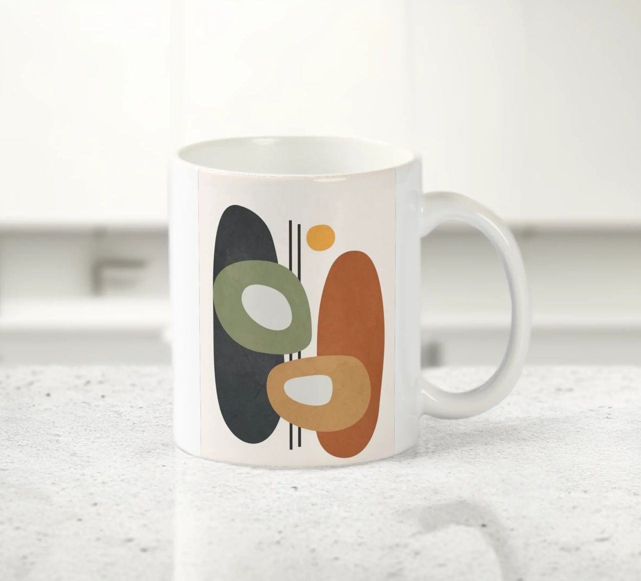 Modern Abstract Shapes 1 tazza in ceramica da cityart