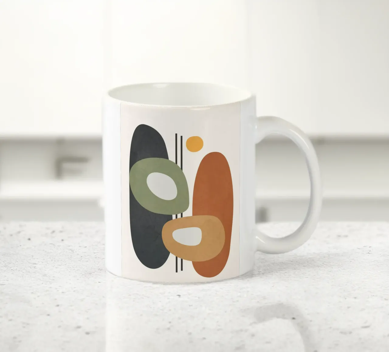 Modern Abstract Shapes 1 ceramic mug by cityart