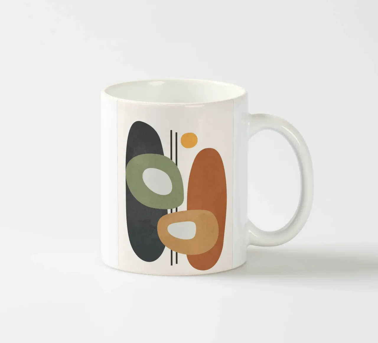 Modern Abstract Shapes 1 keramische mok van cityart