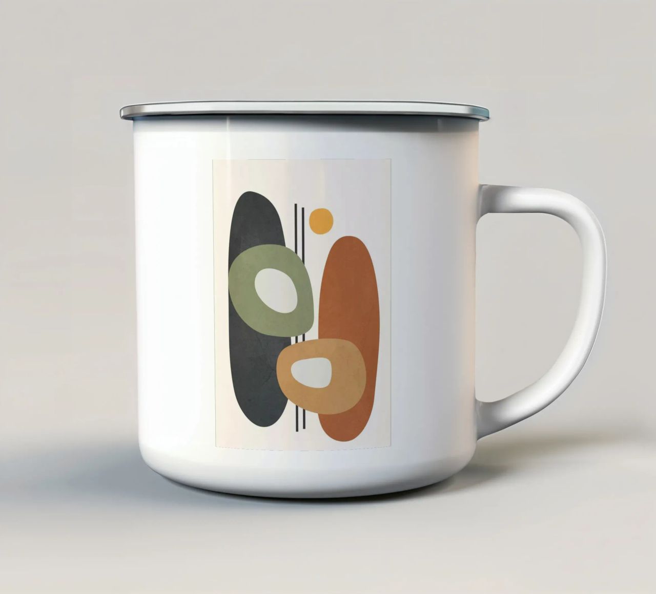Modern Abstract Shapes 1 mug en émail de cityart