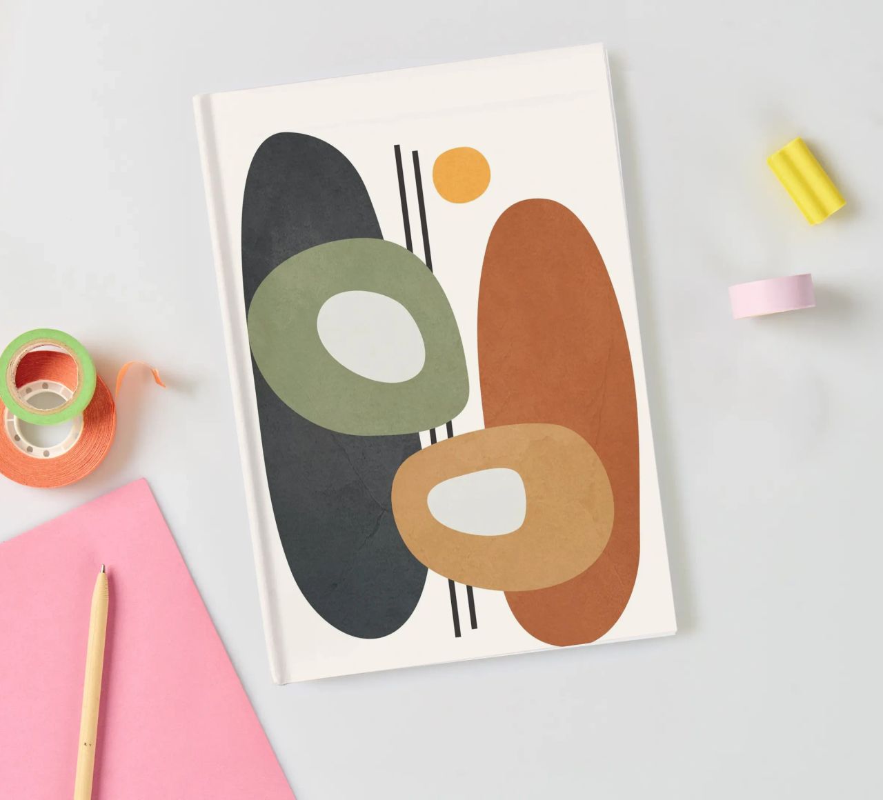 Modern Abstract Shapes 1 notebook by cityart