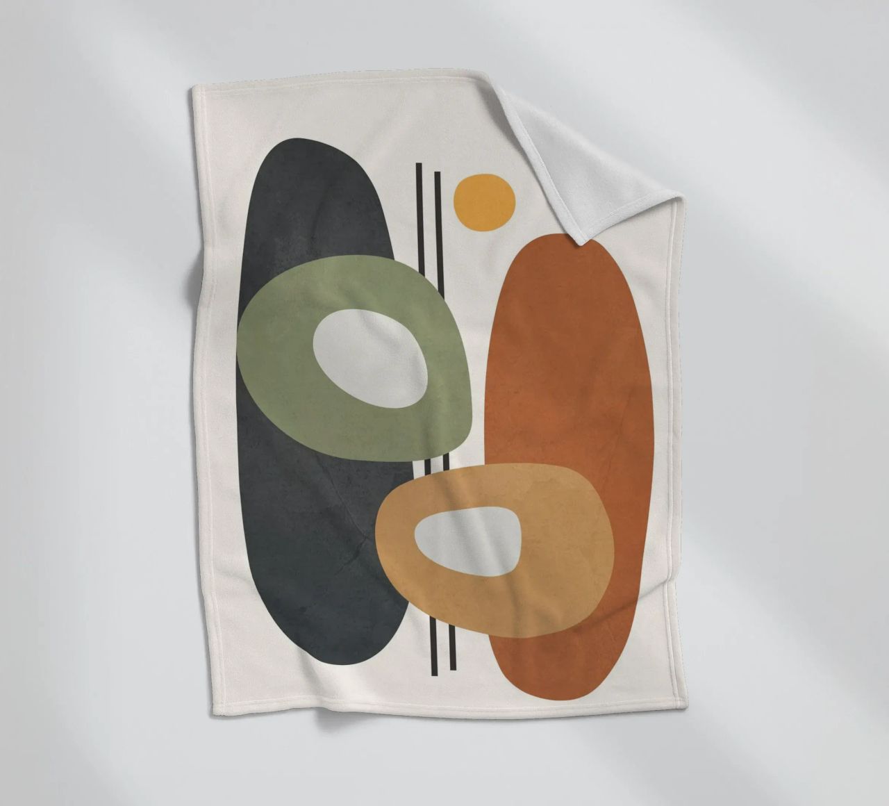 Modern Abstract Shapes 1 fleece blanket by cityart