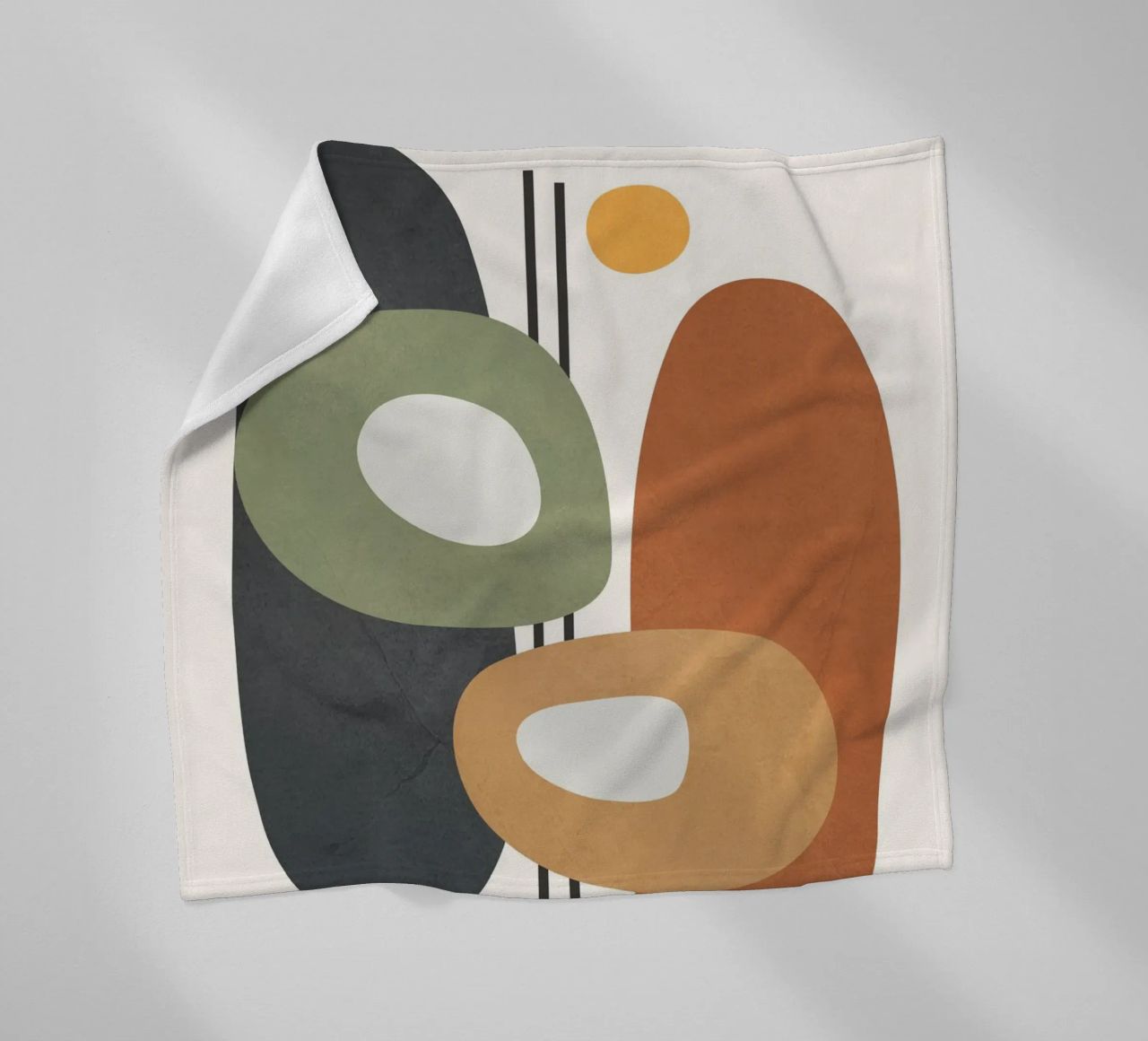 Modern Abstract Shapes 1 fleece blanket by cityart