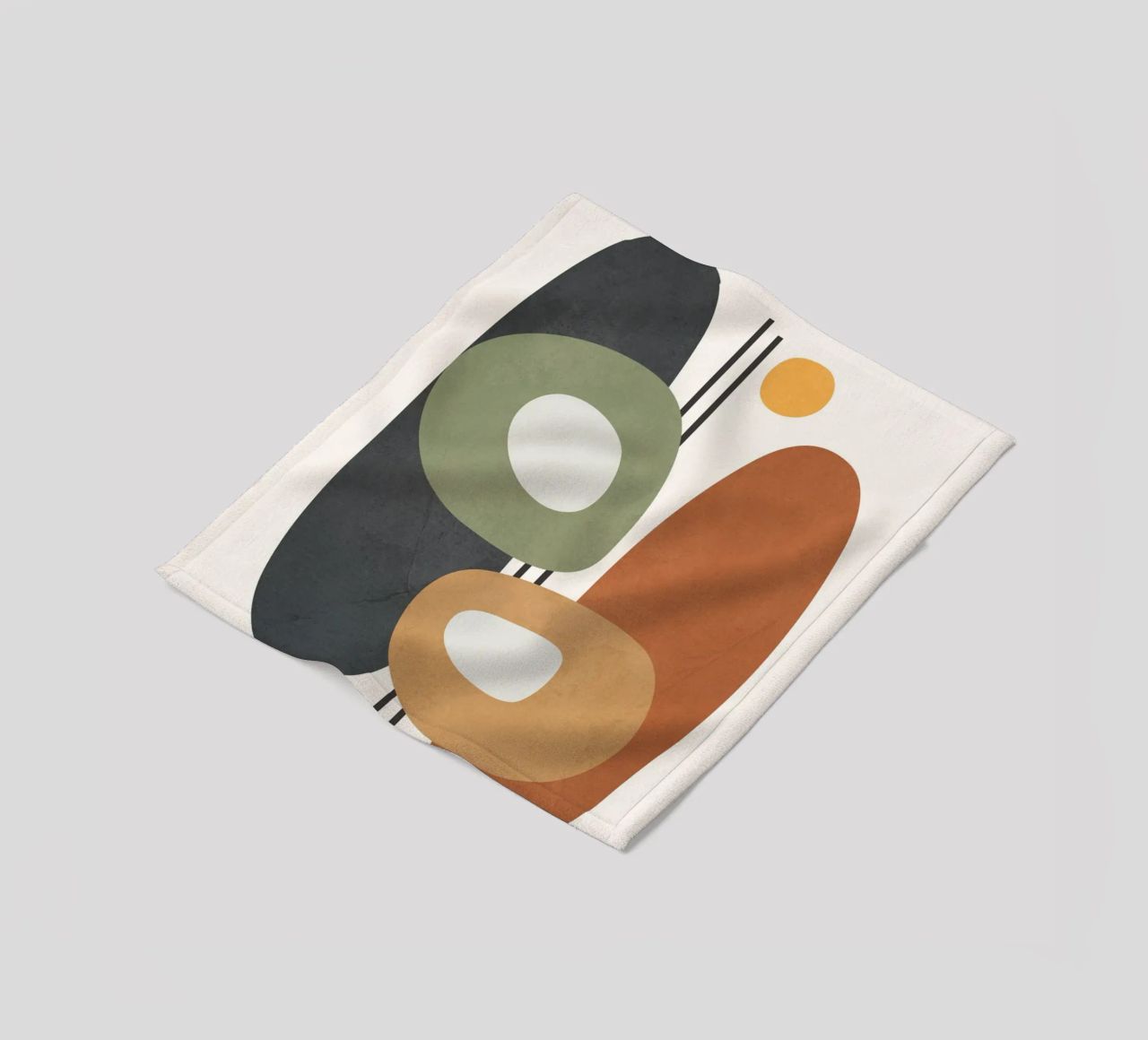 Modern Abstract Shapes 1 fleece blanket by cityart
