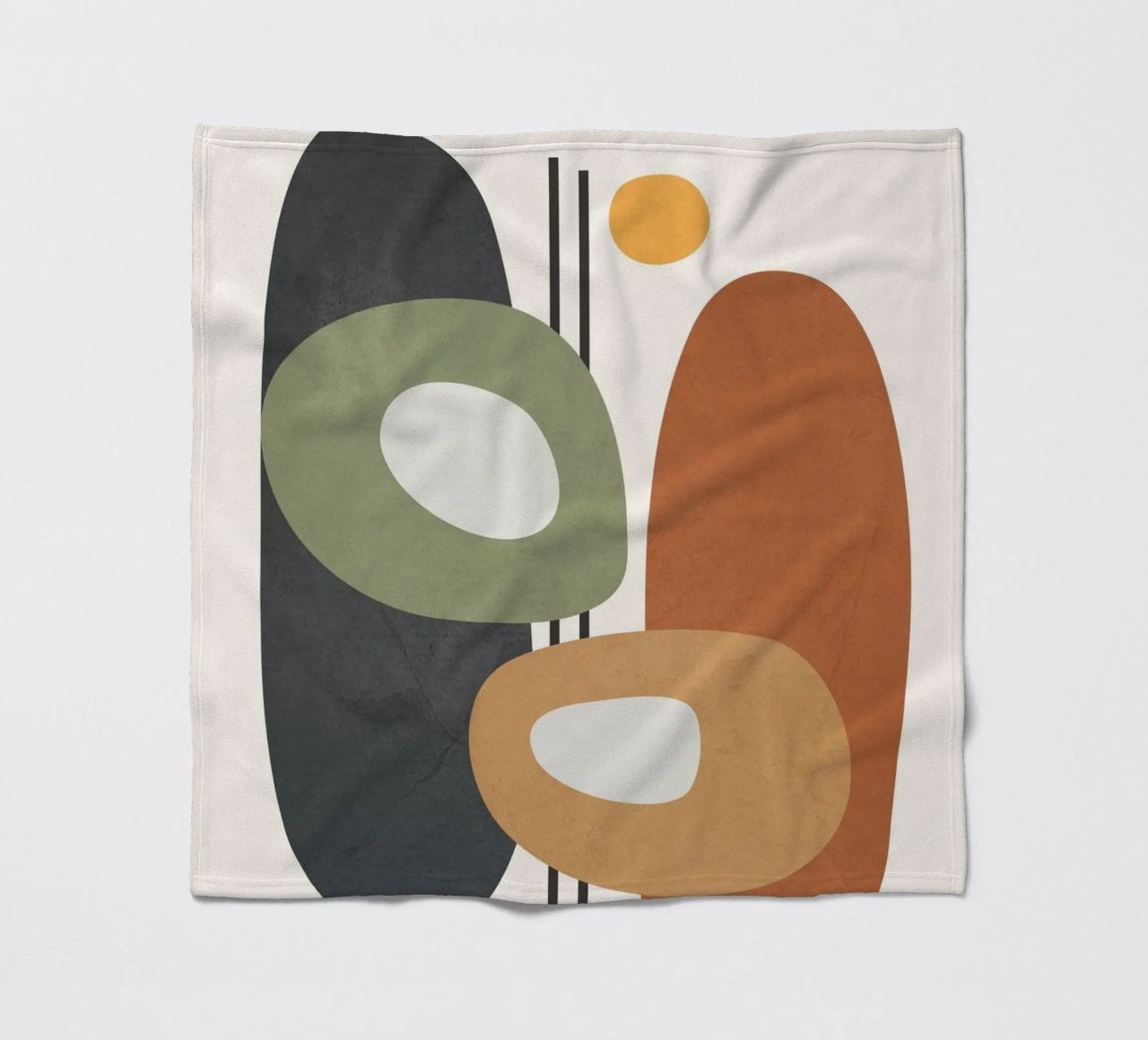 Modern Abstract Shapes 1 fleece blanket by cityart