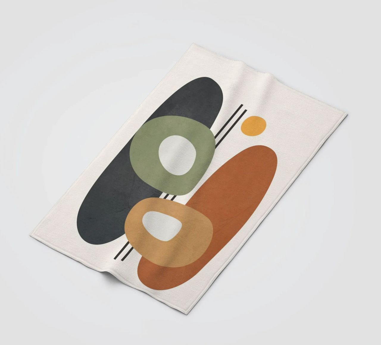 Modern Abstract Shapes 1 fleece blanket by cityart