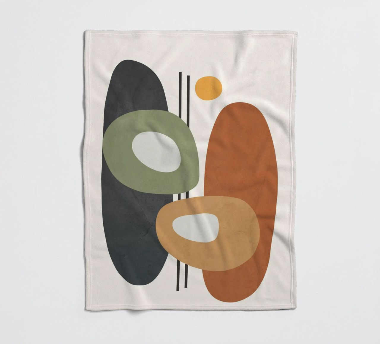 Modern Abstract Shapes 1 fleece blanket by cityart