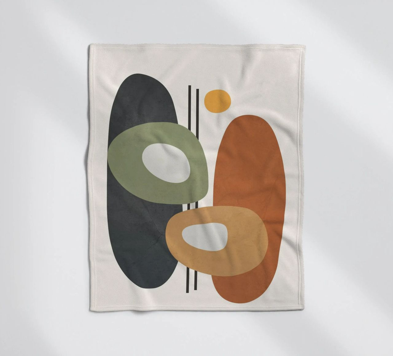 Modern Abstract Shapes 1 fleece blanket by cityart