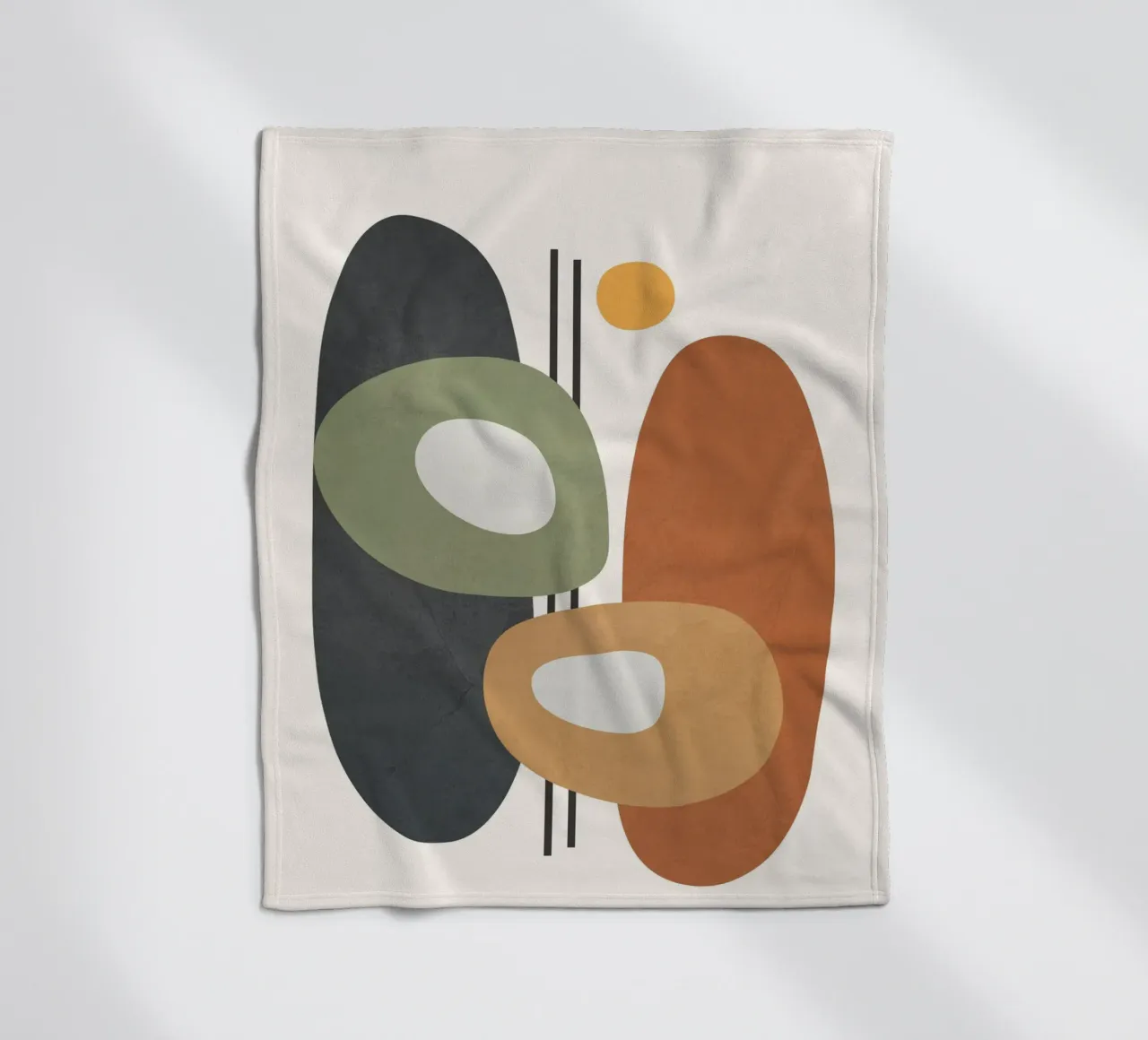 Modern Abstract Shapes 1 fleece blanket by cityart