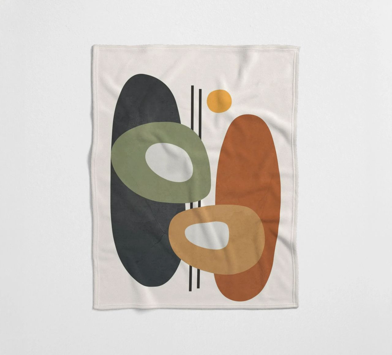 Modern Abstract Shapes 1 fleece blanket by cityart