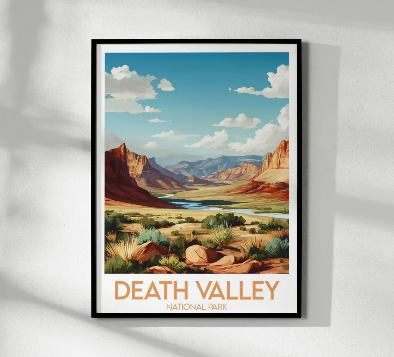 Parco Nazionale della Valle della Morte poster con telaio in plastica da Frame the World