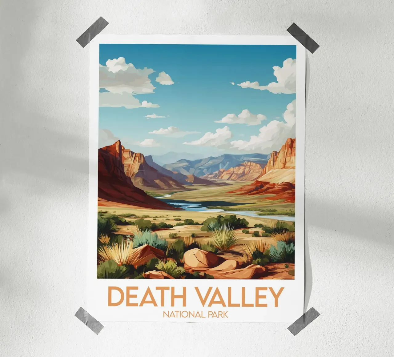 Parco Nazionale della Valle della Morte poster con telaio in plastica da Frame the World