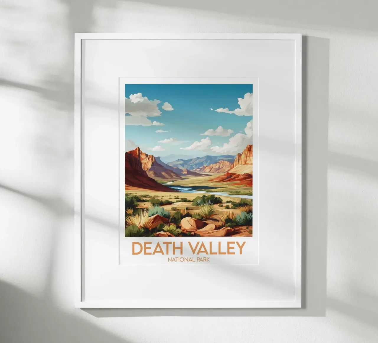 Parco Nazionale della Valle della Morte poster con telaio in plastica da Frame the World