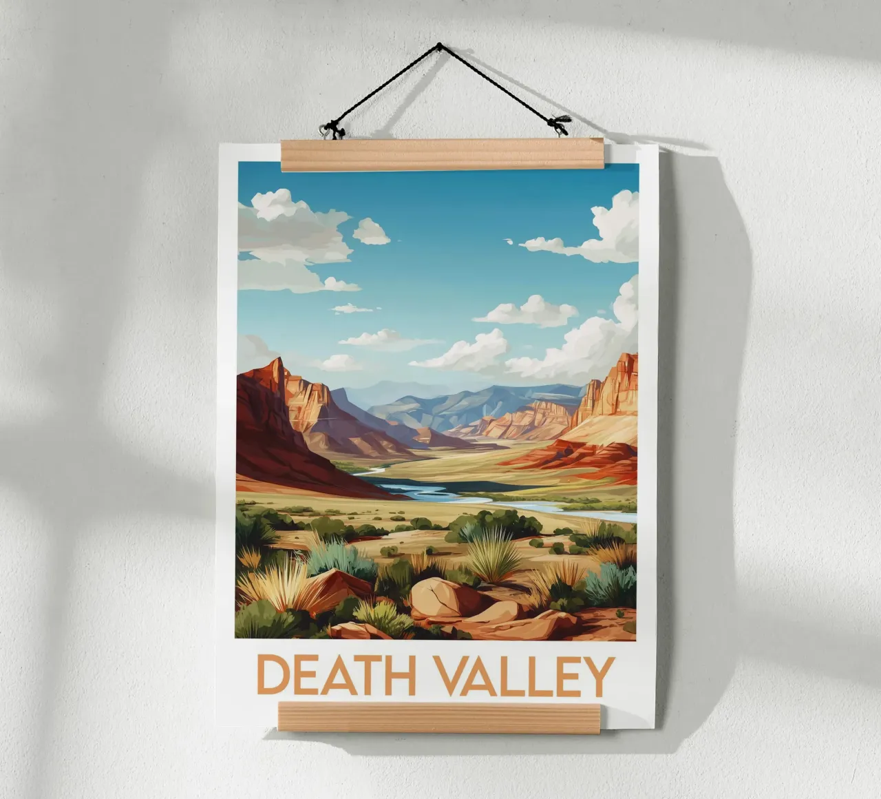 Parco Nazionale della Valle della Morte poster con telaio in plastica da Frame the World