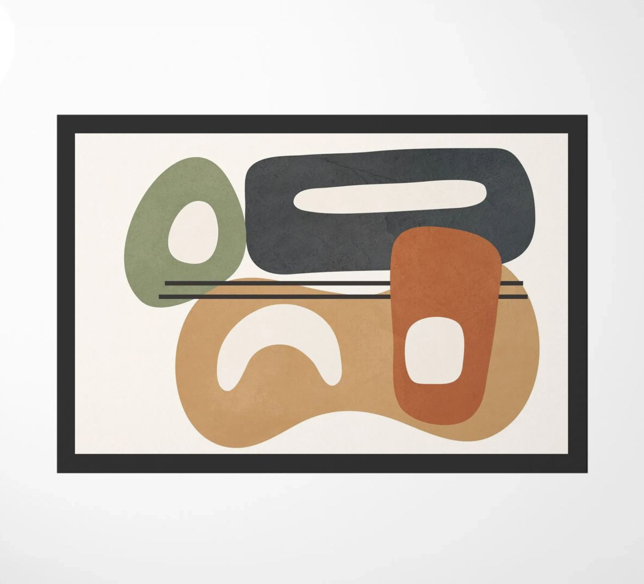 Modern Abstract Shapes 2 doormat by cityart