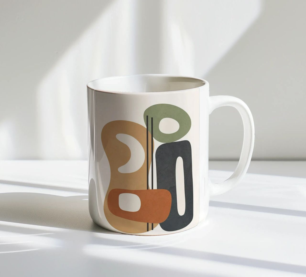 Modern Abstract Shapes 2 tazza in ceramica da cityart