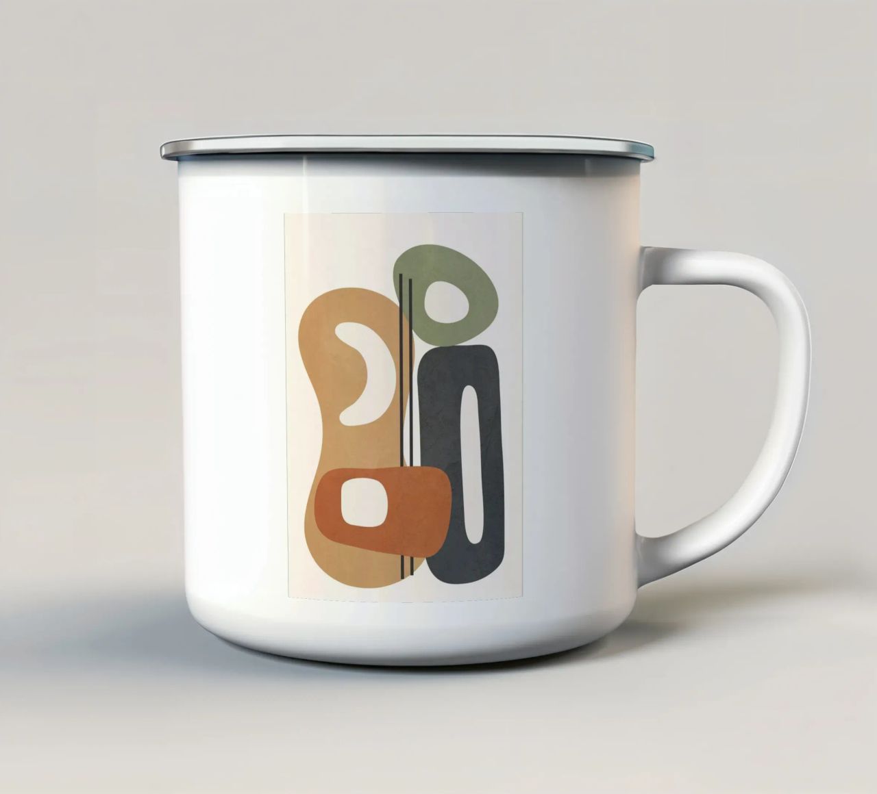 Modern Abstract Shapes 2 enamel mug by cityart