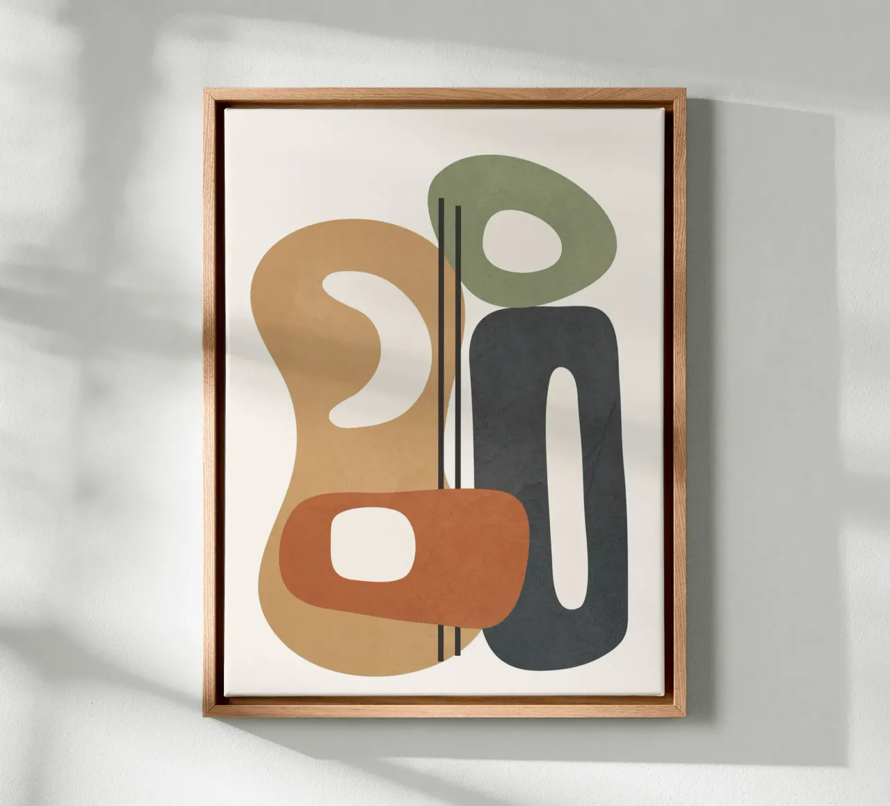 Modern Abstract Shapes 2 tela con Cornice a cassetta da cityart