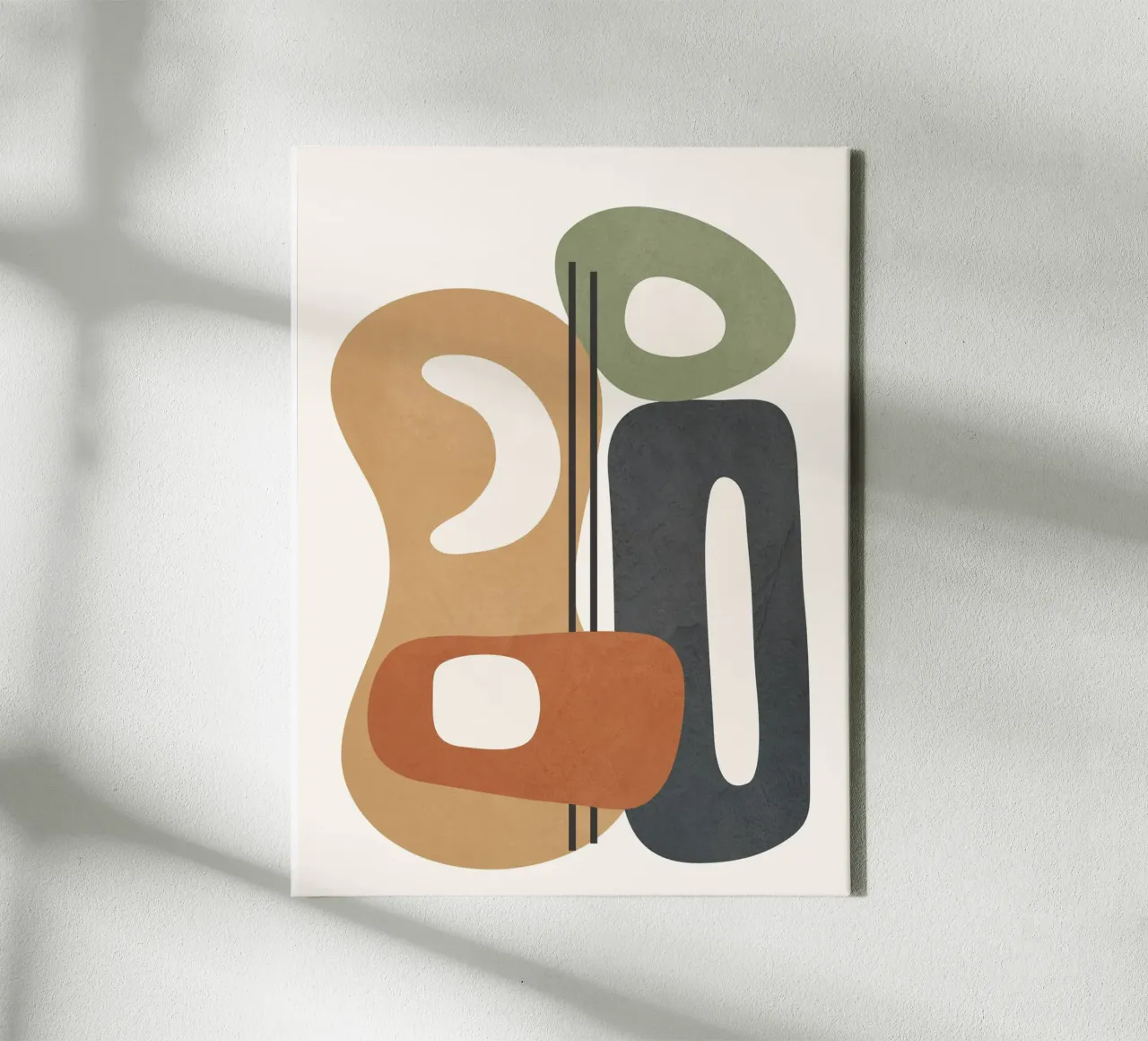 Modern Abstract Shapes 2 tela con Cornice a cassetta da cityart