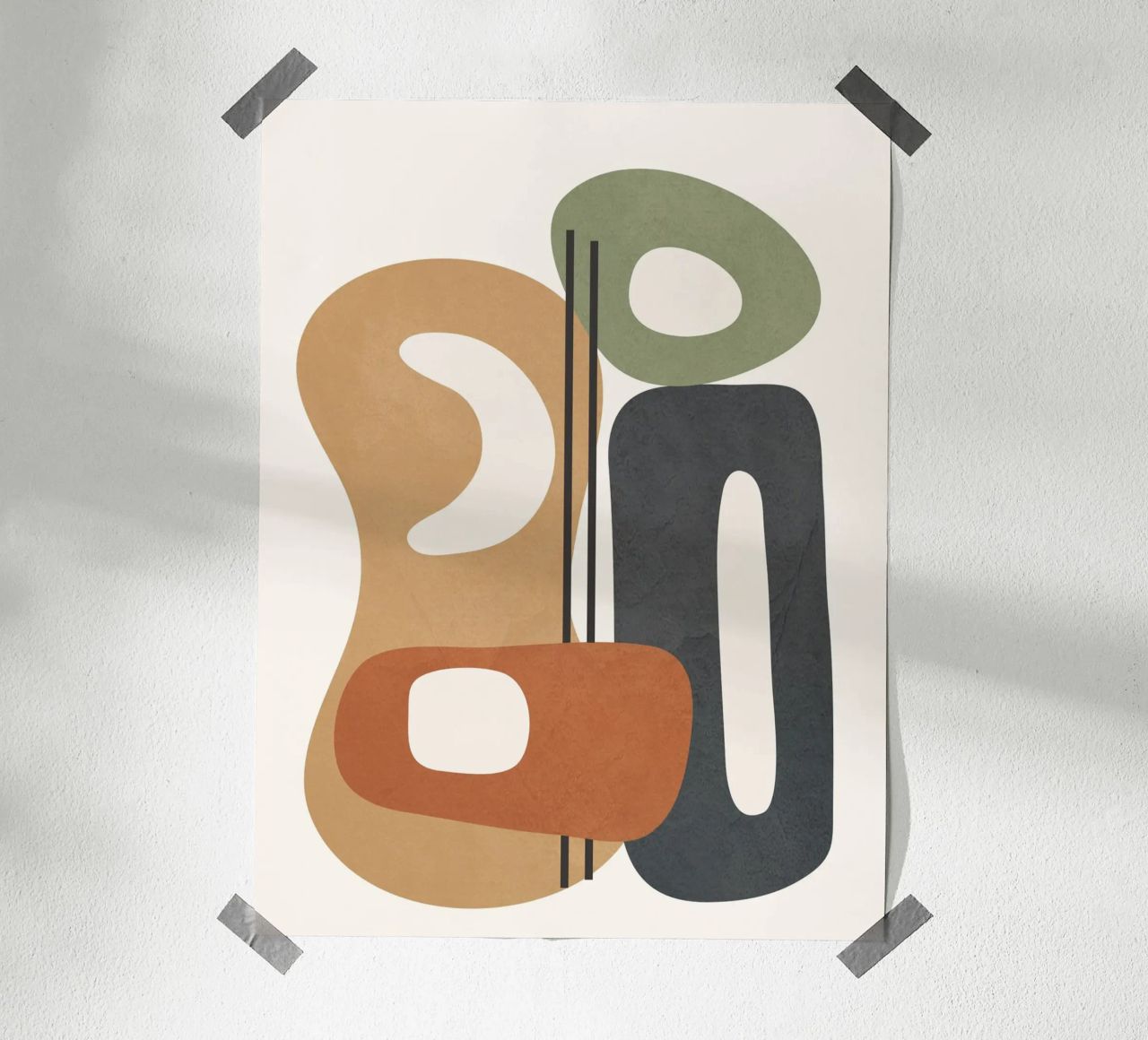Modern Abstract Shapes 2 poster by cityart