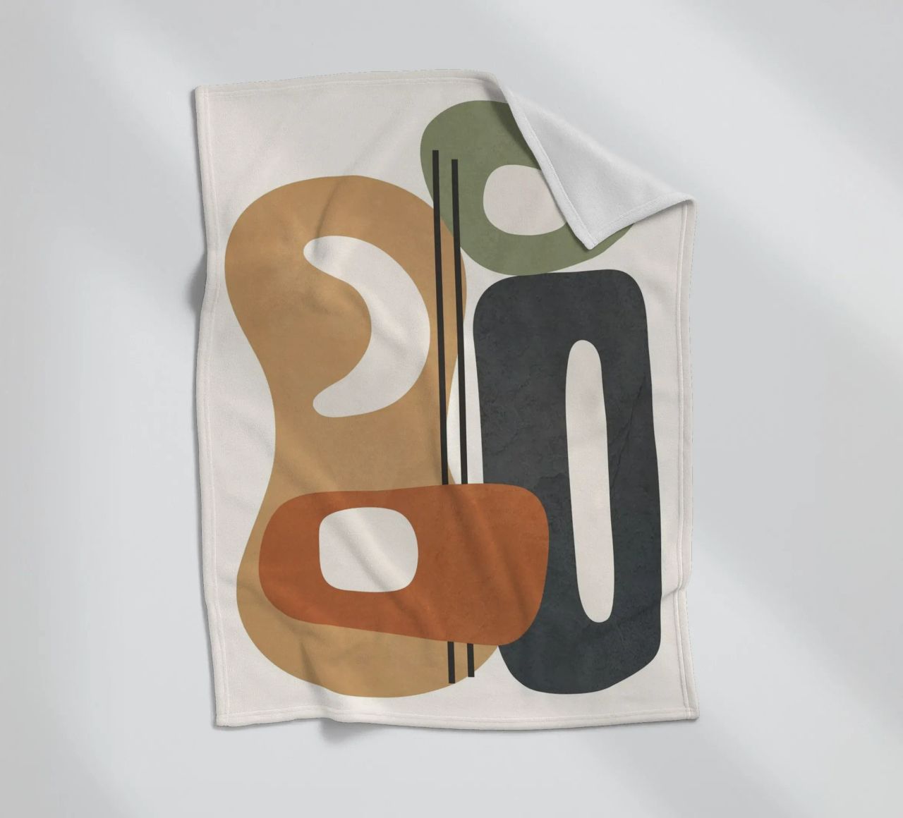 Modern Abstract Shapes 2 fleece blanket by cityart
