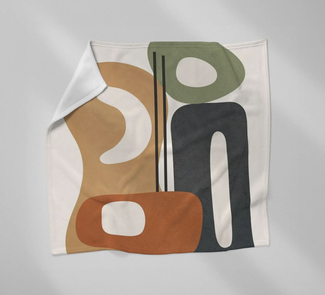 Modern Abstract Shapes 2 fleece blanket by cityart