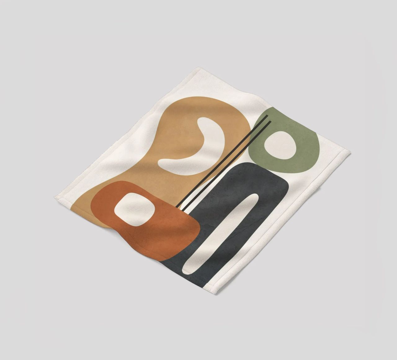 Modern Abstract Shapes 2 fleece blanket by cityart