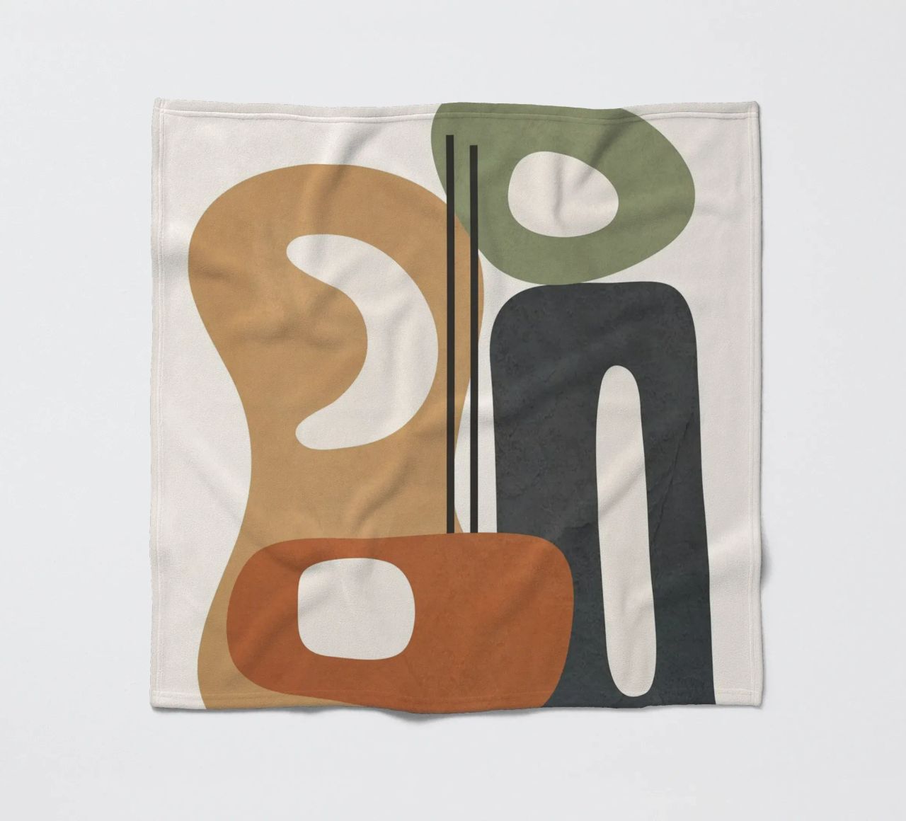 Modern Abstract Shapes 2 fleece blanket by cityart