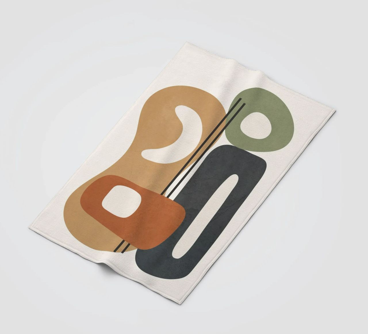 Modern Abstract Shapes 2 fleece blanket by cityart