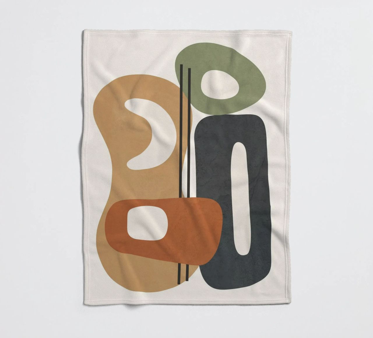 Modern Abstract Shapes 2 fleece blanket by cityart