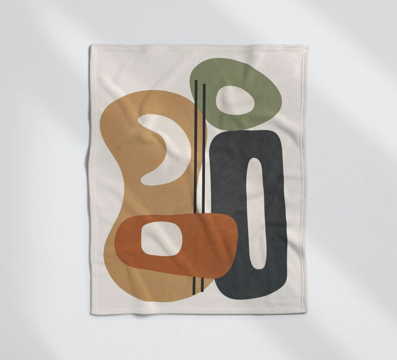Modern Abstract Shapes 2 fleece blanket by cityart